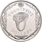 25 Dollars - Elizabeth II Finger Ring, United Kingdom, 1988 reverse image