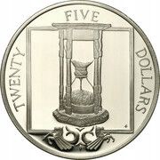 25 Dollars - Elizabeth II Hour Glass, United Kingdom, 1988 reverse image