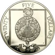 25 Dollars - Elizabeth II Religious Medallion, United Kingdom, 1988 reverse image