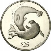 25 Dollars - Elizabeth II Two Seals, United Kingdom, 1993 reverse image