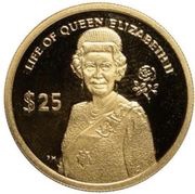 25 Dollars - Elizabeth II Queen Elizabeth II Diamond Jubilee, United Kingdom, 2012 reverse image