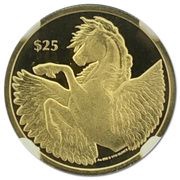 25 Dollars - Elizabeth II Pegasus, United Kingdom, 2018 reverse image