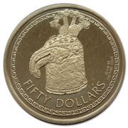 50 Dollars - Elizabeth II Bird's-head Staff reverse image