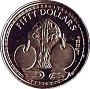 50 Dollars - Elizabeth II Frog, United Kingdom, 1988 reverse image
