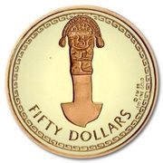 50 Dollars - Elizabeth II Sacrificial Knife, United Kingdom, 1988 reverse image
