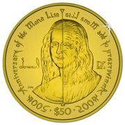 50 Dollars - Elizabeth II Mona Lisa, United Kingdom, 2006 reverse image