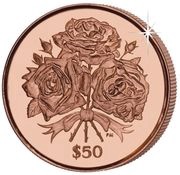 50 Dollars - Elizabeth II Roses, United Kingdom, 2006 reverse image