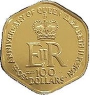 100 Dollars - Elizabeth II 30th Anniversary, United Kingdom, 1982 reverse image