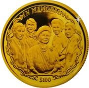100 Dollars - Elizabeth II The Queen Mother with Grandchildren, United Kingdom, 2002 reverse image