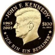 100 Dollars - Elizabeth II John F. Kennedy, United Kingdom, 2003 reverse image