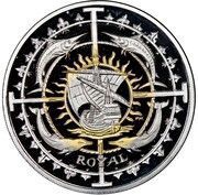 1 Royal - Elizabeth II Quad metal reverse image