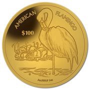 100 Dollars - Elizabeth II American Flamingo; 1oz Gold Bullion, United Kingdom, 2021 reverse image