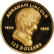 125 Dollars - Elizabeth II Abraham Lincoln reverse image