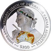 200 Dollars - Elizabeth II Emperor August, United Kingdom, 2014 reverse image
