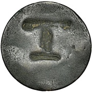 1½ Pence Black Dog; T countermark on French 2 sous obverse image