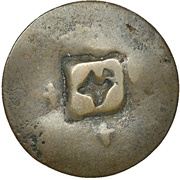 1½ Pence Black Dog; H countermark on French Sous Marques obverse image