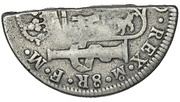 4 Shillings 1½ Pence Type I countermark on Mexican 8 Reales of Carl IV, United Kingdom, 1801 reverse image