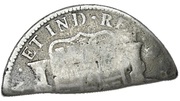 4 Shillings 1½ Pence Type II countermark on Mexican 8 Reales of Carl III, United Kingdom, 1802-1805 reverse image