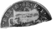 4 Shillings 1½ Pence Type IV countermark, United Kingdom, 1805-1824 reverse image