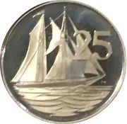 25 Cents - Elizabeth II 25th Anniversary of Queen Elizabeth II Coronation, United Kingdom, 1978 reverse image
