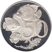 50 Cents - Elizabeth II 2nd portrait, United Kingdom, 1972-1982 reverse image