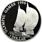 1 Dollar - Elizabeth II Summer Olympics, United Kingdom, 1996 reverse image