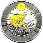 1 Dollar - Elizabeth II Marlin; Silver and Gold, United Kingdom, 2017 reverse image