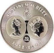 1 Dollar - Elizabeth II Platinum Jubilee, United Kingdom, 2022 reverse image