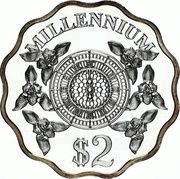 2 Dollars - Elizabeth II Millennium, United Kingdom, 2000 reverse image