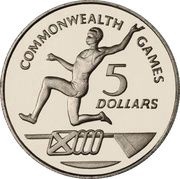 5 Dollars - Elizabeth II Commonwealth Games, United Kingdom, 1986 reverse image
