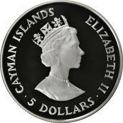 5 Dollars - Elizabeth II Wedding anniversary obverse image