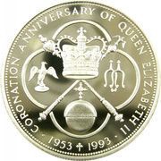 5 Dollars - Elizabeth II Coronation Jubilee, United Kingdom, 1993 reverse image