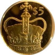 5 Dollars - Elizabeth II Golden Jubilee, United Kingdom, 2002 reverse image