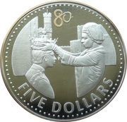 5 Dollars - Elizabeth II Queen Elizabeth II, United Kingdom, 2006 reverse image