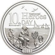 5 Dollars - Elizabeth II National Heroes Day, United Kingdom, 2013 reverse image