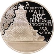5 Dollars - Elizabeth II Victoria Memorial, United Kingdom, 2013 reverse image
