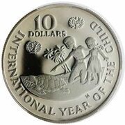 10 Dollars - Elizabeth II IYC, United Kingdom, 1982 reverse image