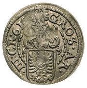 3 Kreuzers - Adam Wenzel Teschen, Bohemia, 1609-1611 reverse image