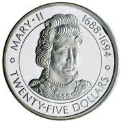 25 Dollars - Elizabeth II Queen Mary II, United Kingdom, 1977 reverse image