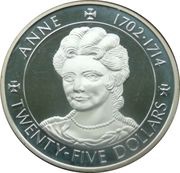 25 Dollars - Elizabeth II Queen Anne, United Kingdom, 1977 reverse image