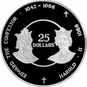 25 Dollars - Elizabeth II Kings of England: House of Wessex, United Kingdom, 1980 reverse image