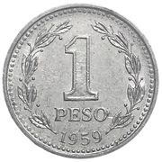 1 Peso, Argentina, 1957-1962 reverse image