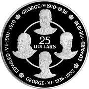 25 Dollars - Elizabeth II Kings of England: Houses of Saxe-Coburg and Gotha and Windsor, United Kingdom, 1980 reverse image
