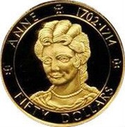 50 Dollars - Elizabeth II Queen Anne, United Kingdom, 1977 reverse image