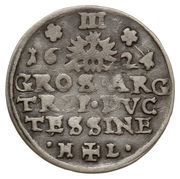 3 Groshen - Fridrich Wilhelm Teschen, Bohemia, 1624 reverse image
