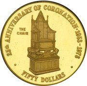 50 Dollars - Elizabeth II Coronation Chair, United Kingdom, 1978 reverse image