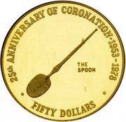 50 Dollars - Elizabeth II The Spoon, United Kingdom, 1978 reverse image