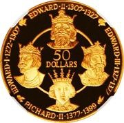50 Dollars - Elizabeth II House of Plantagenet II, United Kingdom, 1979-1980 reverse image