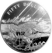 50 Dollars - Elizabeth II Industrialization of war, United Kingdom, 2008 reverse image