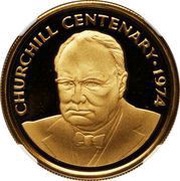 100 Dollars - Elizabeth II Churchill, United Kingdom, 1974 reverse image